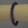 Lapis Lazuli Smooth Bead Bracelet, 8mm diameter, stretchy 18cm adjustable