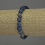Sodalite Bead Bracelet with Faceted Beads, diameter 9×8mm+, length 18cm± Stretch