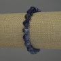 Sodalite Bracelet with Mult Facets, 10x8mm+ Diameter, 18cm+ Length stretch