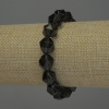 Smoky Topaz Multifaceted Bead Bracelet, 12x10mm, stretchy 18cm