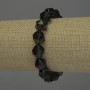 Smoky Topaz Multifaceted Bead Bracelet, 12x10mm, stretchy 18cm