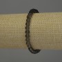 Bracelet Smoky Topaz Smooth Bead, 6mm diameter, 18cm length stretch