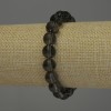 Smoky Quartz Bead Bracelet, smooth sphere 10mm diameter, stretchy, 18cm length
