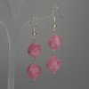 Earrings Emerald Tourmaline multifaceted, diameter 12mm±, length 48mm±