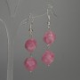 Earrings Emerald Tourmaline multifaceted, diameter 12mm±, length 48mm±