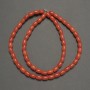 Orange Coral Beads (per piece) barrel, diameter 6x4.5mm, +/- 5mm, thread length 40cm +/-