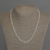 Necklace of Topaz and Mountain Crystal faceted bead, diameter 6mm±, length 45cm± with clasp