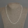 Necklace of Topaz and Mountain Crystal faceted bead, diameter 6mm±, length 45cm± with clasp