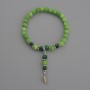 Acrylic smooth bead bracelet, diameter 6mm±, Cat's Eye bead 5mm±, cube 4mm±, length 18cm+