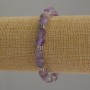 Amethyst Bracelet natural gemstone faceted cube, diameter 7.5x7.5mm±, length 18cm± stretch