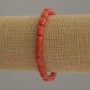 Bracelet Coral (one-size) barrel-shaped beads, diameter 8×6mm±, length 18cm stretch