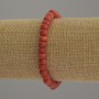 Bracelet Coral (single) Rondelle, diameter 6x4mm±, length 18cm stretch