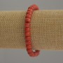 Bracelet Coral (single) Rondelle, 7x5mm, length 18cm Stretch