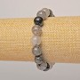 Rutilated Quartz Bracelet Hairy Quartz natural stone smooth bead, diameter 12mm + -, length 18cm + - (stretch)
