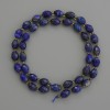 Natural Lapis Lazuli Beads Faceted Grain Beads 8x6 mm ± with small seed beads 3 mm ±, length 39 cm ±