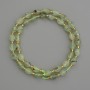 Prehnite Beads - Faceted Grain-shaped 8x6mm +- with 3mm+ beads, length 38cm+