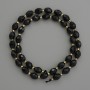 Natural Tourmaline Beads Faceted Grain, diameter 8×6 mm ± with seed beads 3 mm ±, length 39 cm ±