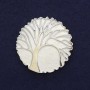 Brooch Tree color Matte Silver Silvery Metal, diameter 40mm± on magnet