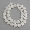 White Quartz Heart Beads 12x12mm+- on Thread, 39cm+ length