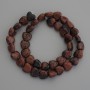 Obsidian Beads Heart, 10x10 mm, ± on thread, length about 35 cm