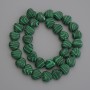 Malachite Heart Beads, 12x12mm±, on a thread, 36cm+ length