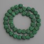 Malachite Heart Beads, 10x10mm diameter ± on thread, length 37cm+