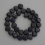 Synthetic Aventurine Blue Sand Heart Beads 12mm x 12mm, on a thread, 36cm long