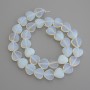 Moonstone Heart Beads, 12x12mm diameter, on thread, 37cm+ length