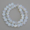 Moonstone Heart Beads, 10x10mm diameter on fishing line, length 37cm+