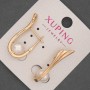 Xuping Earrings with Mallorca Pearls, 8mm ± Bead Diameter, 29mm ± Length, 18K Gold Plating