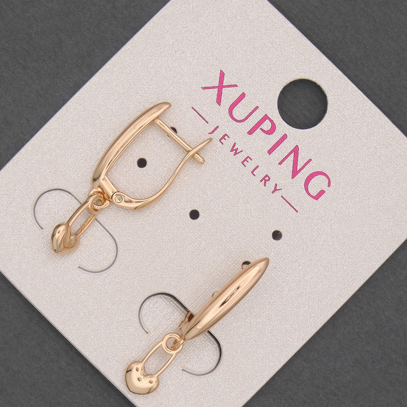 Xuping Earrings, 5mm diameter + -, length 24mm + - 18K Gold Plating