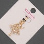 Xuping Pendant 'Girl' with White Crystals, 18mm Ø + -, length 34mm +-, 18K Gold plated