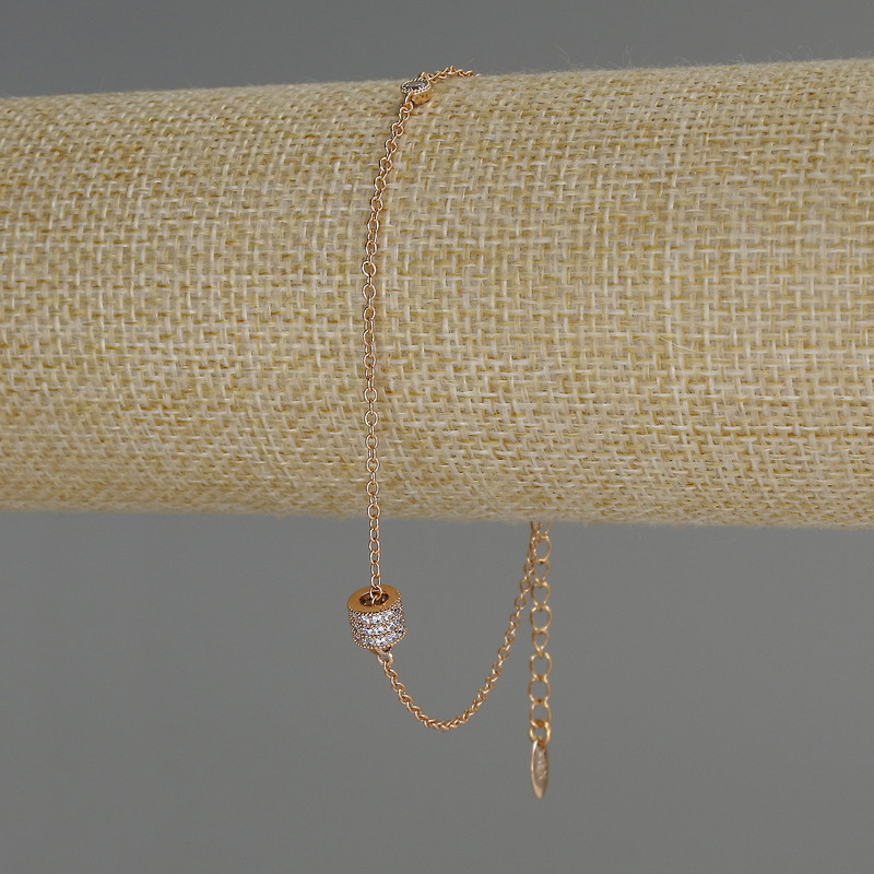 Xuping Bracelet Gold Plating 18K, thickness 1.0mm, length 19-25 cm with extender chain