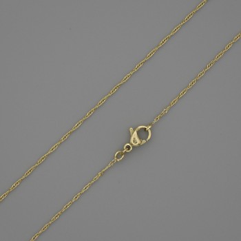 Xuping Chain 18K Gold Plating, 0.5mm thick ±, length 48 cm ±