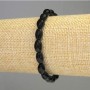 Agate Bead Bracelet, grain shape, 12x8mm diameter, stretchy 18cm