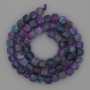 Fluorite Beads on Thread Granulated Cube Beads, 7x7mm diameter, thread length 39cm