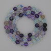 Natural stone Fluorite Beads, faceted round bead Ø6mm, length 38cm