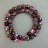 Tourmaline Beads Faceted Cube 9x9mm+ on Thread, 37cm+ Length
