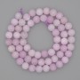 Kunzite Beads smooth round 6mm, on thread, 38cm length