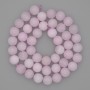 Kunzite Beads Smooth Sphere 8mm diameter on thread, length 38cm