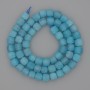 Aquamarine Beads faceted cube 7x7mm, thread length 39cm +/-