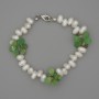 Bracelet River Pearls Oval, diameter 9x6mm, Agate Drop 8x6mm± on thread with clasp, length 20cm+