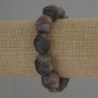 Bracelet Sunstone Natural Stone Multistrand Geometric Beads, 16-18×13-16+ mm diameter, 18 cm length Elastic