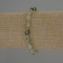 Bracelet Prehnite Faceted Bead, 8x6mm, with 3mm+ seed beads, 18cm length, stretch