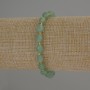 Jade Bracelet Faceted Grain Beads 8x6mm± with Seed Beads 3mm±, 18cm Length (Stretch)