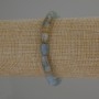 Blue Calcite Bracelet Cylindrical Beads, 9×6 mm diameter, total length 7.1 in (18 cm) stretch