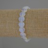 Moonstone Heart Bracelet, 10x10mm, stretchy 18cm