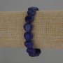 Lapis Lazuli Bracelet Heart, 12x12mm diameter, stretchy 18cm