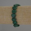 Malachite Heart Bracelet, 12x12mm diameter hearts, 18cm length stretch