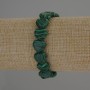 Malachite Heart Bracelet, 12x12mm diameter hearts, 18cm length stretch